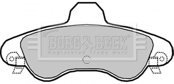BORG & BECK Комплект тормозных колодок, дисковый тормоз BBP1934